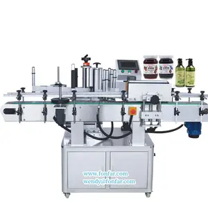 Automatic Adhesive Canned Tuna Round Bottle Metal Can Labeling Applicator Machine For Plastic Bottle Labels
