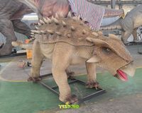 Modèle d'Ankylosaurus animatronique réaliste pour une utilisation en intérieur/extérieur dans les parcs d'aventure et les centres commerciaux