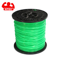Fil de coupe carré en nylon 2,4 mm (0,095 po) pour débroussailleuse, haute résistance, résistant à l'usure, paquet de 5 lb pour tondeuse à gazon