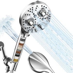 Pomme de douche à main ABS moderne de luxe à 10 fonctions Filtre de massage sous pression à boule et embellissez votre expérience de salle de bain - Product Image 1