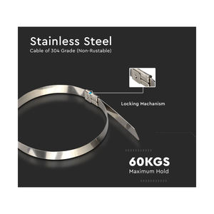 Fascette in Acciaio Inox 100% 4.6x200mm, Morsetti Metallici per Cavi, Ecologici in Nylon Plastico Rilasciabili 12mm 9mm - Product Image 5