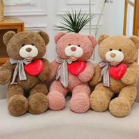 Nouveau Grand Ours en Peluche Géant Cœur Super Doux avec Rembourrage en Coton PP pour Mariages et Demandes