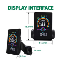 Speedometer sepeda elektrik, Odometer Digital Display ponsel untuk sepeda jalan berkabel komputer