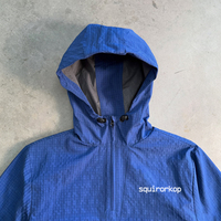 Veste coupe-vent à demi-zip Squirorkop Custom Techwear pour homme, en ripstop imperméable, à capuche, style anorak.