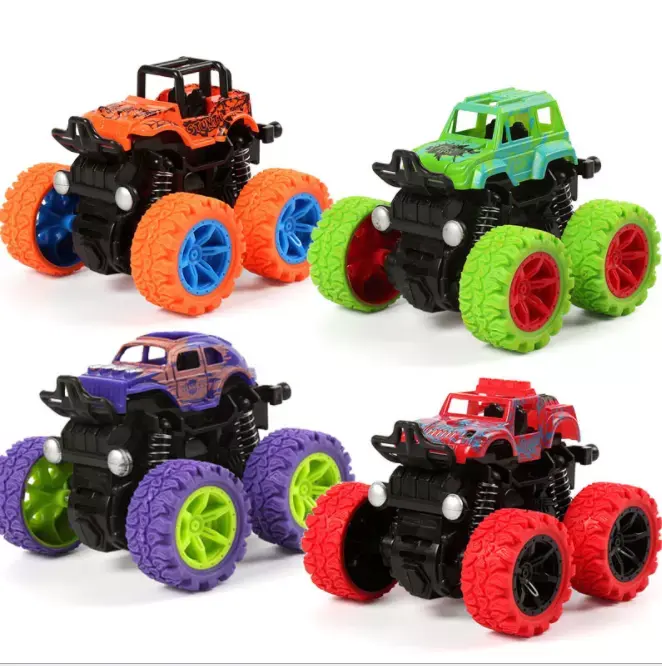Kids Four-wheel Drive 360 Rotating Flip Inertia Suv Friction Power off Road Die-casting Vehicles Monster Truck Stunt Cars Toys