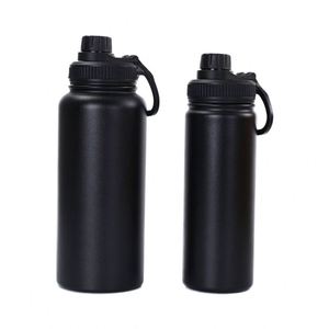 Premium Fitness <b>Large</b> Insulated Stainless Steel Water Bottle with Straw Lid Leakproof Sport Straight <b>Cup</b> Portable Pocket - Product Image 2
