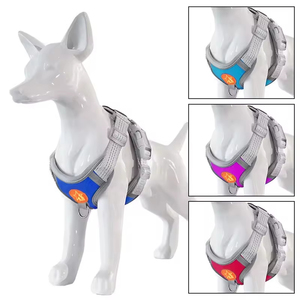 Wholesale Price Durable Pet Chest Back <b>Training</b> Soft Adjustable Vest Harness <b>Dog</b> <b>Collar</b> Leash Set - Product Image 2