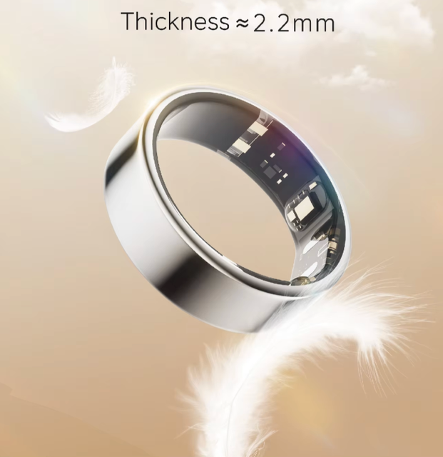 Ultra-slim Titanium Alloy Smart Ring Built-in Sensors Waterproof Model X6 All-day Health & Sleep Monitoring with Heart Rate