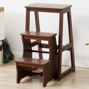 Thickened solid wood <b>ladder</b> stool, multi-functional <b>ladder</b>, chair, stool, indoor living room, small household folding - Product Image 2