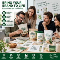 Poudre de protéines de pois chiches à marque privée, protéines végétales véganes, emballage personnalisé OEM (sachet, pot, boîte) pour les propriétaires de marques et les vendeurs e-commerce