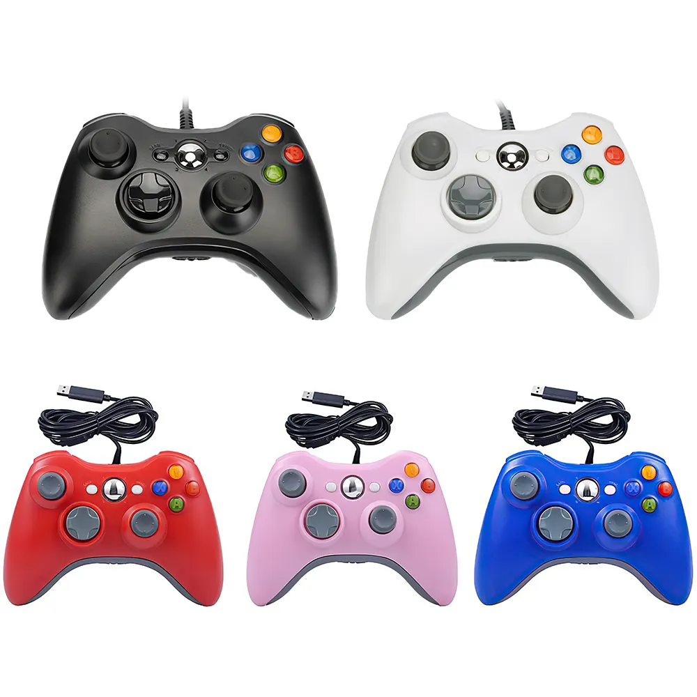 पीसी यूएसबी नियंत्रक वायर्ड Xbox 360 के लिए 360 नियंत्रक वायर्ड Gamepad जॉयस्टिक खुशी पैड यूएसबी खेल पैड controle यूएसबी पीसी