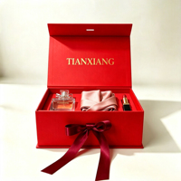 Boîte cadeau personnalisée en ruban de soie avec couvercle magnétique, boîte cadeau à fermeture magnétique, emballage de parfum, boîte cadeau pour bijoux, pour faire des achats, offrir des cadeaux