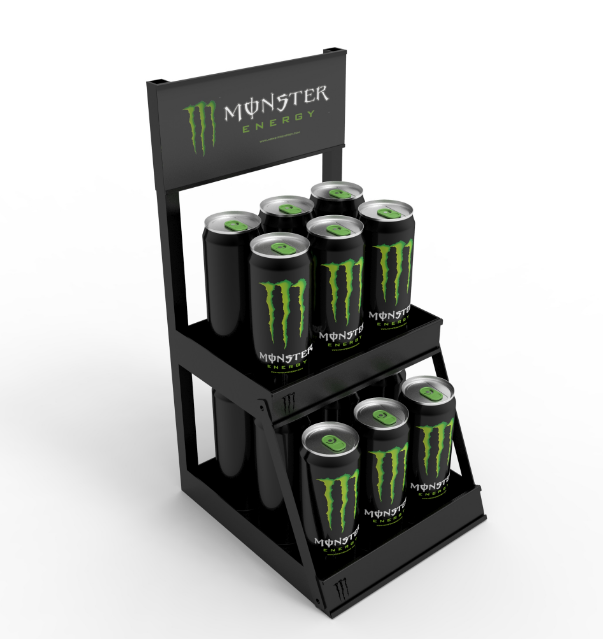 Apache Custom Made Energy Drink Cans Metal Display Rack Counter Top Display Stand Retail Store — view 4