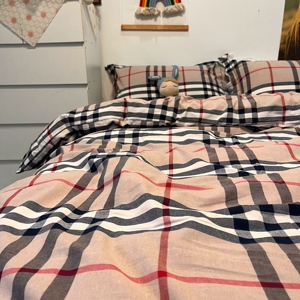Juego de Ropa de Cama de 4 Piezas, 100% Algodón, Diseño Geométrico Tejido, Rayas Rojas, Azules y Blancas, 200 Hilos, Estilo Náutico, <span class=keywords><strong>Funda</strong></span> de Edredón, Venta al Por Mayor - Product Image 6