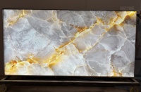 Panneau mural en onyx rétroéclairé Résine translucide Design marbre Pierre artificielle pour la décoration murale et de plafond