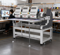 Machine à broder industrielle à 3 têtes la plus vendue pour la broderie de perles, de paillettes et de cordons sur tissus vestimentaires