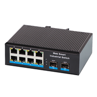 Switch Jaringan Gigabit Industri Poe Switch 2 SFP Network 8 Port Switch