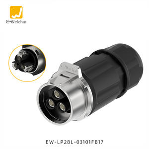 EW-LP28ขั้วต่อสายไฟ IP68ปลั๊กอุตสาหกรรมขั้วต่อสายไฟกันน้ำ3ขาตัวผู้และตัวเมีย - Product Image 4