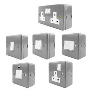 Interrupteur mural et boîtier de prise en métal double électrique 13A standard UK/EU vente en gros - Product Image 3