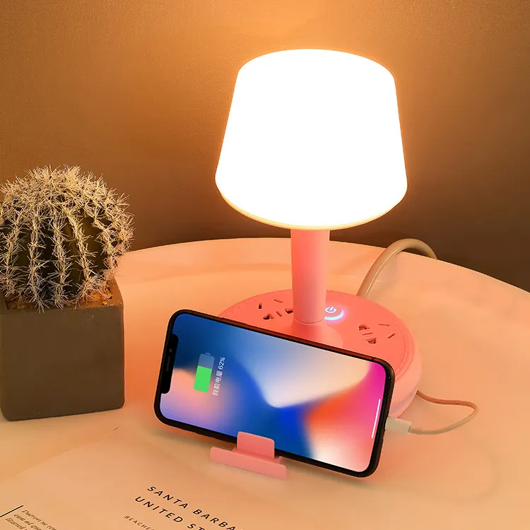 Factory hot sale USB bed side modern led table lamp mushroom rechargeable baby 3d kids night lamp light