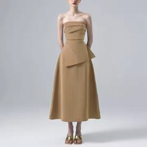 Robe de soirée élégante taille haute, décontractée et évasée, pour femme, collection printemps, fabrication sur mesure - Product Image 5