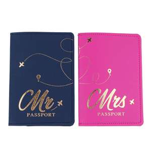 Sweet Love Cross Wind Rfid Blocking Passport Set Pu Card <b>Holder</b> <b>Travel</b> Id Case <b>Document</b> Storage Bag No Closure - Product Image 1