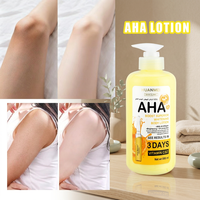 AHA Bodylotion 500ml Fruitzuur Bodycrème Hydraterende Huidverhelderende Crème met Vitamine C en E voor Dagelijks Gebruik