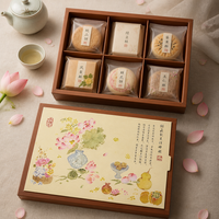 Boîte cadeau personnalisée RDY avec compartiments individuels et plateau d'insertion pour pâtisseries, desserts, gâteaux de lune, biscuits et emballages alimentaires