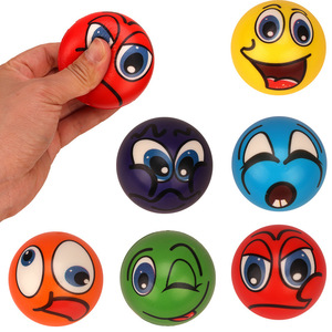 Venta al por Mayor de Fábrica: Pelotas de Espuma PU con Cara Sonriente, Juguetes Antiestrés para Ejercitar la Mano y la Muñeca, para Niños - Product Image 6