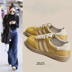 2025 Summer New Women's Breathable Dexun Waffle Sneakers Hot Sale Versatile Casual Thin <b>Cloth</b> Shoes Made Bamboo Raw <b>Materials</b> - Product Image 4