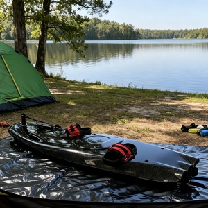 Planche de surf en fibre de carbone à moteur essence, portable, étanche, haute résistance, sac de transport SUP unisexe, sports nautiques pour lacs et rivières, 72V, garantie 2 ans - Product Image 5
