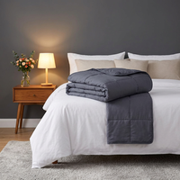 Couverture lestée pour adultes - Couverture thérapeutique à haute respirabilité, portable, pour usage hospitalier, en matériau doux avec billes de verre de qualité supérieure