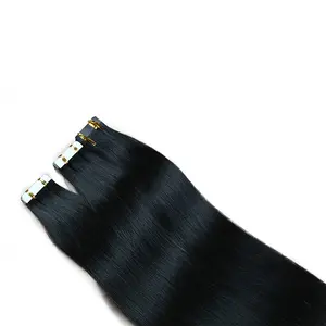 Real Human Hair 22 Inch Natural European Tape In Hair Extensions