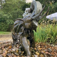 Statue extérieure grandeur nature Pond Life, décoration extérieure, grande sculpture d'éléphant en laiton avec couleur personnalisée et design moderne