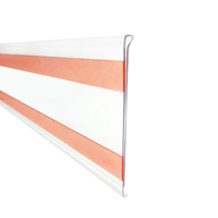 Porte-étiquettes de prix pour étagères, personnalisable par le fabricant, porte-étiquettes de supermarché, en PVC transparent
