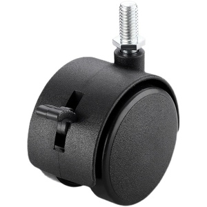 Roue de chaise de bureau silencieuse pivotante de 1,5 à 2 pouces avec tige à vis et frein - Product Image 5