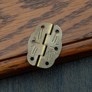 Bisagra tallada antigua retro Chengyu de 6 agujeros 3.1x2.3cm para joyero - Product Image 4