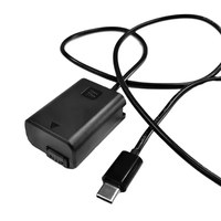 Adaptateur Chargeur PD TYPE-C USB C vers Batterie Factice NP-FW50 pour Appareils Photo Alpha 3 5 A7ii A7S A7R NEX A33 A6000 A6300 A6500