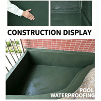 Revêtement liquide imperméable à base de ciment polymère JS avec garantie de 5 ans pour les murs en béton de salles de bain, cuisines et piscines