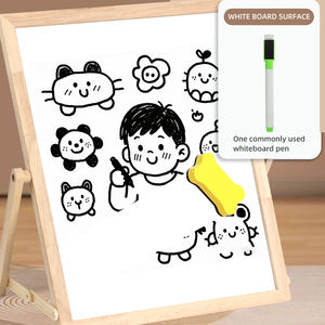 Houten 3-in-1 mini whiteboard met frame voor kinderen en studenten, doe-het-zelf tekenbord, klein whiteboard voor droog uitwisbaar gebruik - Product Image 2