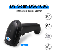 Escáner de Código de Barras Inalámbrico y Alámbrico DS6100C, Lector de Códigos QR 1D y 2D, USB, TPV, Caja Registradora para Comercio Minorista