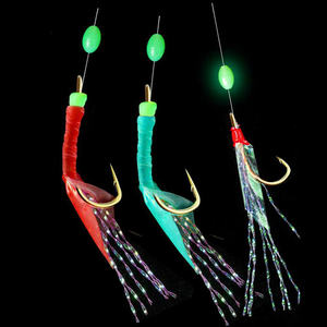 Hameçons Sabiki en acier à haute teneur en carbone personnalisés pour la pêche en mer, leurres pour la pêche en eau salée, appâts Sabikis, plusieurs couleurs - Product Image 2