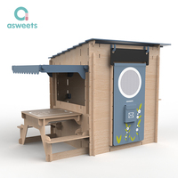 Casita de Juegos Modular de Madera para Niños, Resistente al Agua y a los Rayos UV, para Jardín o Patio Trasero