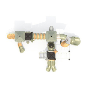 Parco Giochi per Bambini a Tema Foresta con Doppio Scivolo Dritto e Set Combinato di Scivoli a Tubo Trasparente - Product Image 6