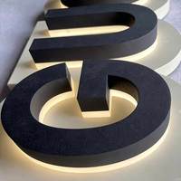 Lettres en relief 3D personnalisées rétroéclairées par LED, logo personnalisé, enseigne lumineuse pour la décoration murale de la façade d'un magasin de détail