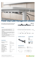 Unité de distribution d'alimentation configurable OMNI avec 6 prises de courant alternatif Prise de table industrielle Câble en guirlande pour bancs et bureaux