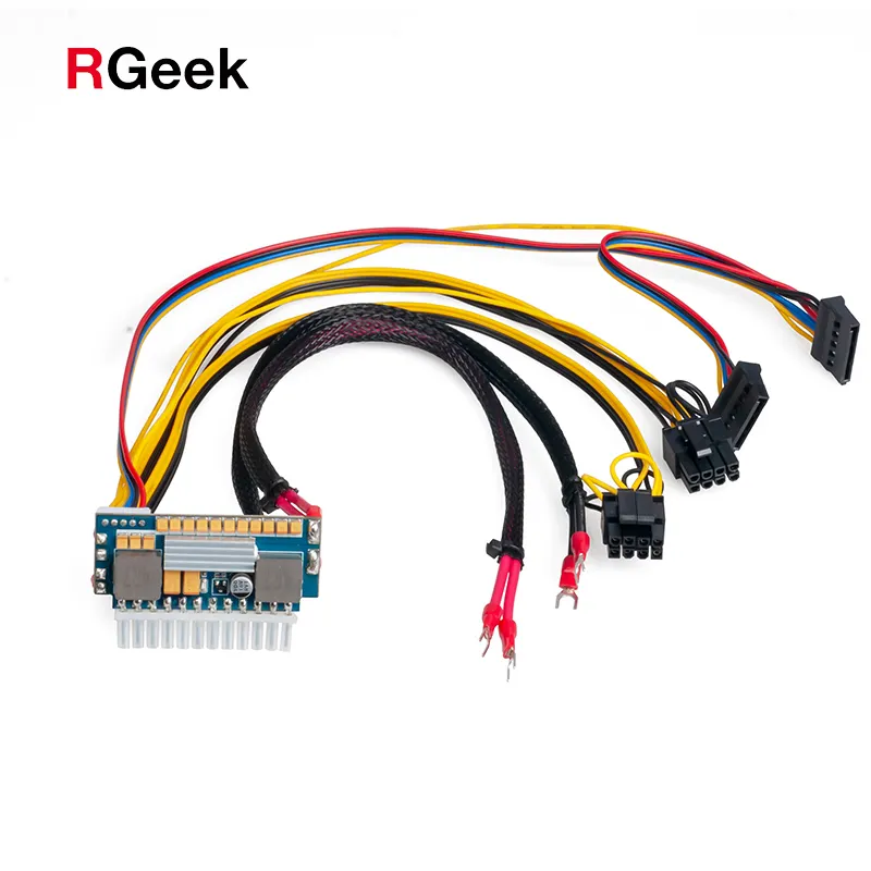 RGeek 24pin 12V DC 입력 450W 피크 출력 스위치 ATX Pico PSU 미니 ITX PC 전원