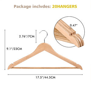 Venta Caliente Alta Calidad Al Por Mayor Perchas De Madera Para Ropa Chaquetas Abrigos Trajes Camisas Adecuadas Para El Armario - Product Image 3