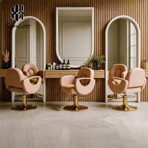 Luxury Full-Length Modern Commercial Salon Arched Recessed Wall <b>Mirror</b> with <b>Table</b> for Barber Shop - Product Image 4