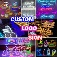 Logo Personalisasi Berkualitas Tinggi Akrilik Transparan Lampu Neon LED Kustom untuk Mobil Tahan Air IP65 Penggunaan Dalam & Luar Ruangan